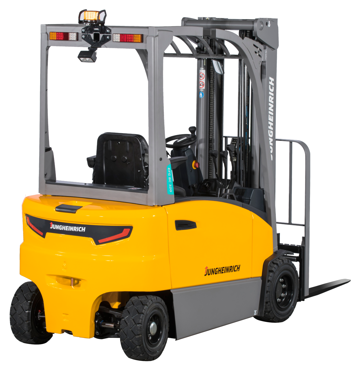 electric four wheel counterbalance forklift truck